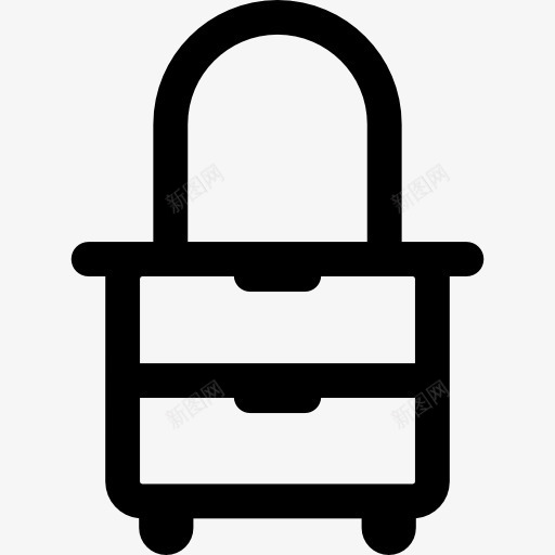 梳妆台镜子图标png_新图网 https://ixintu.com 家具 建筑 桌子 梳妆 梳妆台 镜子