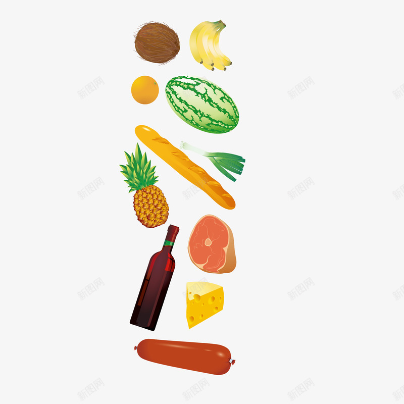 水果火腿肠食物合集png免抠素材_新图网 https://ixintu.com 水果 火腿肠 食物