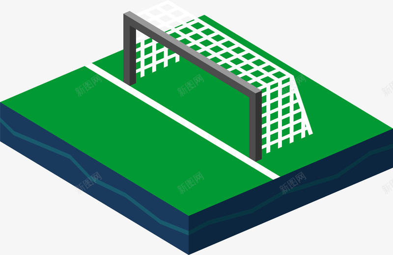 质感足球场png免抠素材_新图网 https://ixintu.com 卡通有趣 矢量图案 简约装饰 质感 足球场 足球框