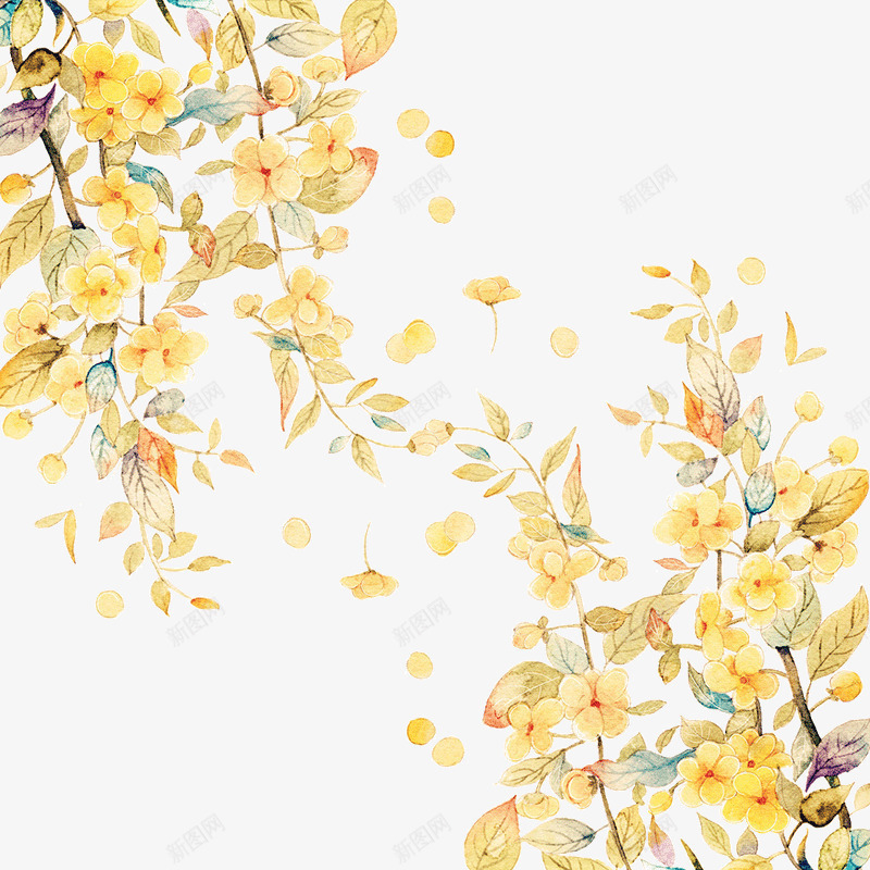 秋季手绘树png免抠素材_新图网 https://ixintu.com 手绘树 淘宝 秋季 素材
