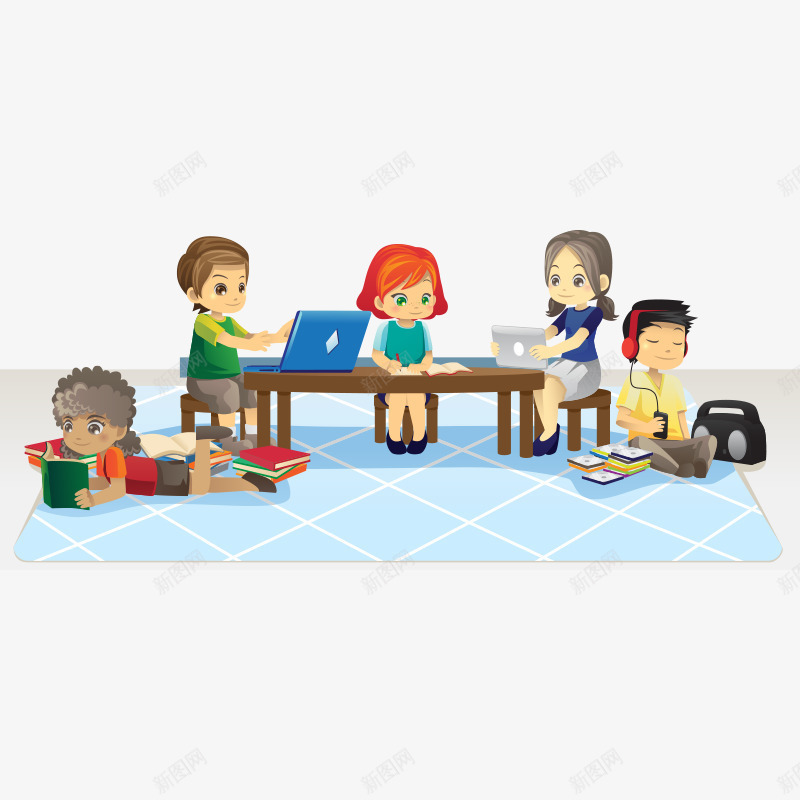 卡通人物卡通小孩png免抠素材_新图网 https://ixintu.com 卡通人物 卡通小孩 可爱 学习 学校 学生 孩子 小孩 教育