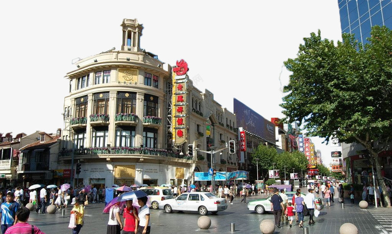 外国十字路口繁华街道景观png免抠素材_新图网 https://ixintu.com 两条路 人潮 国外 大街小巷 摩肩接踵 繁华街道 车水马龙 转角楼 马路