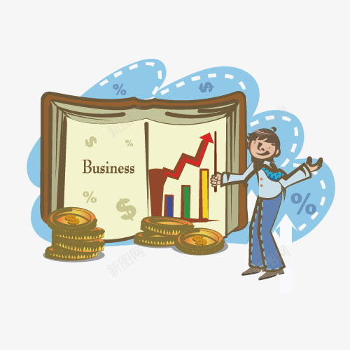 业务分析的人png免抠素材_新图网 https://ixintu.com ppt 业绩增长 商业插画 广告 插画 白色 设计 高清