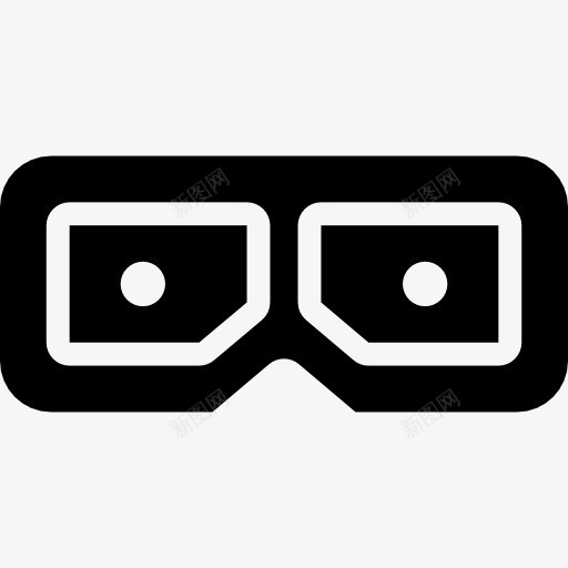 纸板的3D眼镜图标png_新图网 https://ixintu.com 电影 眼戴 眼镜 立体 镜片