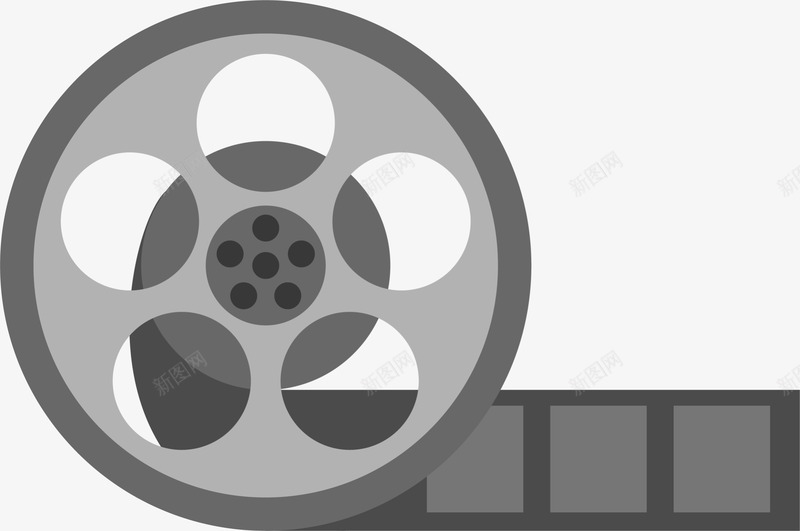 电影节一卷黑色底片png免抠素材_新图网 https://ixintu.com 一卷底片 底片圆盘 拍摄底片 电影底片 电影节 黑色底片