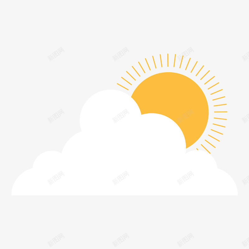 多云天气png免抠素材_新图网 https://ixintu.com 卡通 多云 天气 素材