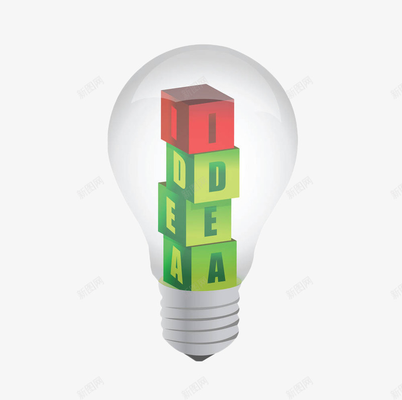 手绘概念灯泡几何立体png免抠素材_新图网 https://ixintu.com IDEA 几何 几何立体图形 几何线条 手绘 概念设计 正方体 正方体线条 正方形 线条