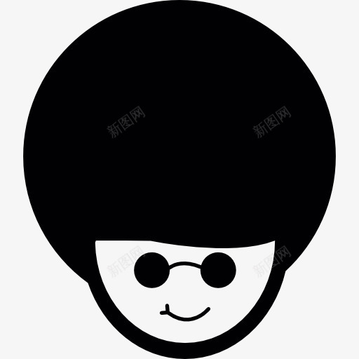 人与非洲发型图标png_新图网 https://ixintu.com 人 复古 太阳眼镜 男 男孩的脸 画像