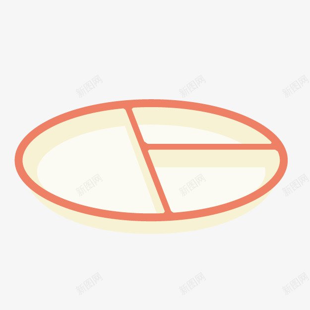 卡通分隔盘子png免抠素材_新图网 https://ixintu.com 分隔盘 卡通盘子 室内摆设 食堂餐具
