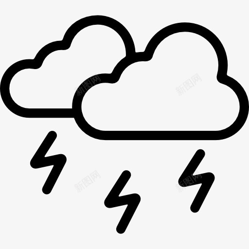 雷雨图标png_新图网 https://ixintu.com 乌云 天气 暴风雨 雷电 风暴