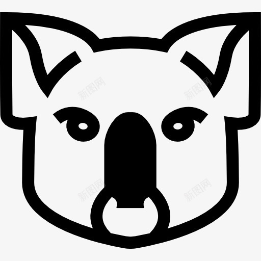 熊猫脸图标png_新图网 https://ixintu.com 动物 头 正面视图 熊 熊猫 脸