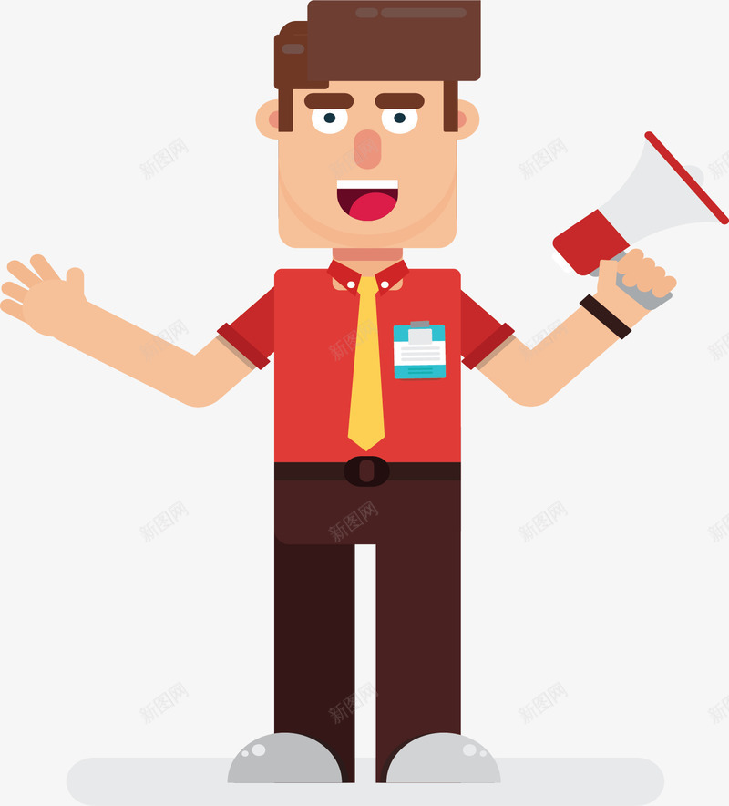 拿着喇叭的销售人员矢量图ai免抠素材_新图网 https://ixintu.com 喇叭 喇叭销售 推广销售 矢量png 销售 销售人员 矢量图