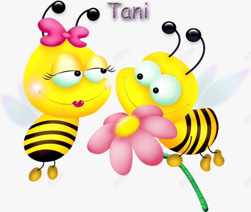 手绘蜜蜂png免抠素材_新图网 https://ixintu.com 卡通 昆虫 蜜蜂