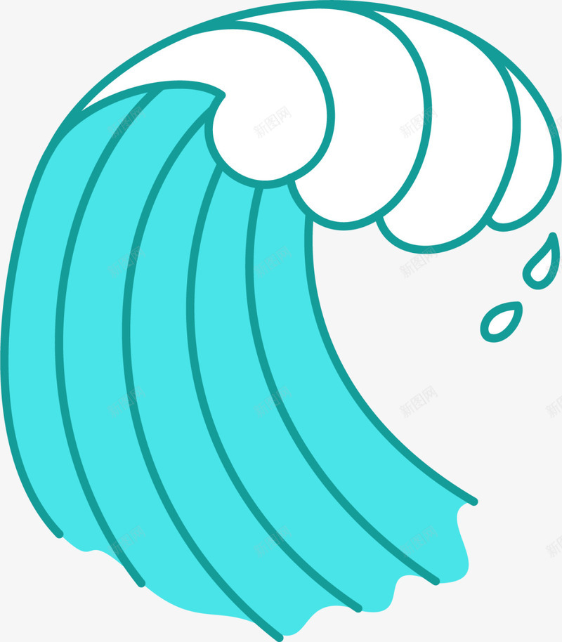 手绘翻卷的蓝色海浪png免抠素材_新图网 https://ixintu.com 大海 手绘海浪 海洋 翻卷的海浪 翻滚 蓝色海浪