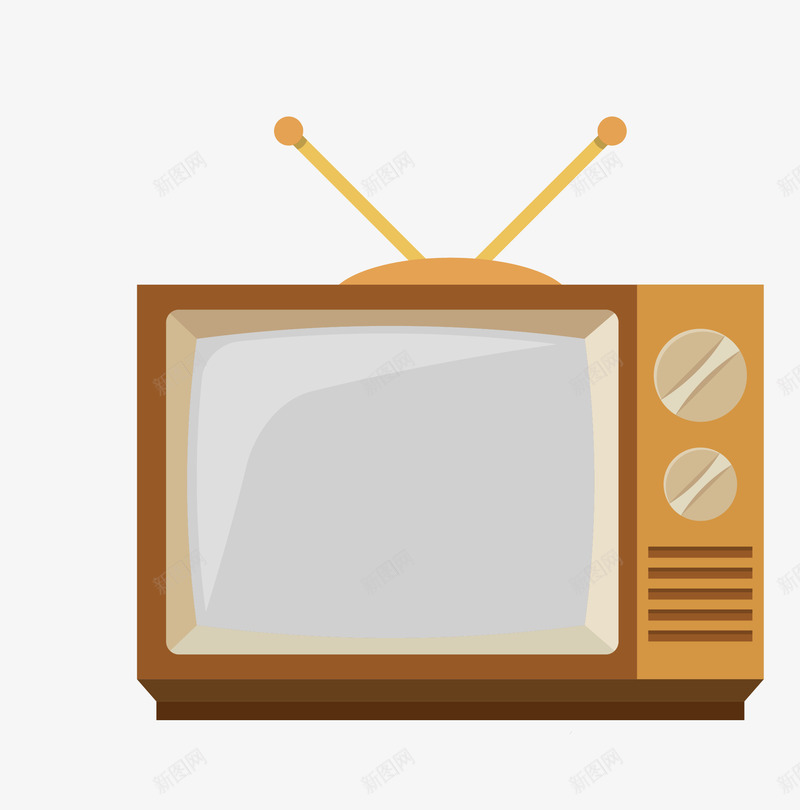 卡通古式电视机矢量图eps免抠素材_新图网 https://ixintu.com 卡通电视机 古式电视机 电视机素材 矢量电视机 矢量图