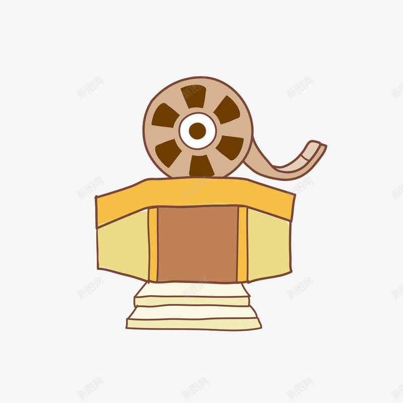 手绘电影院图案png免抠素材_新图网 https://ixintu.com 图案 手绘 手绘电影院图案 电影院