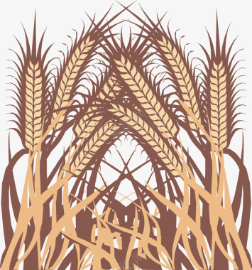 卡通麦穗植物手绘图图标图标