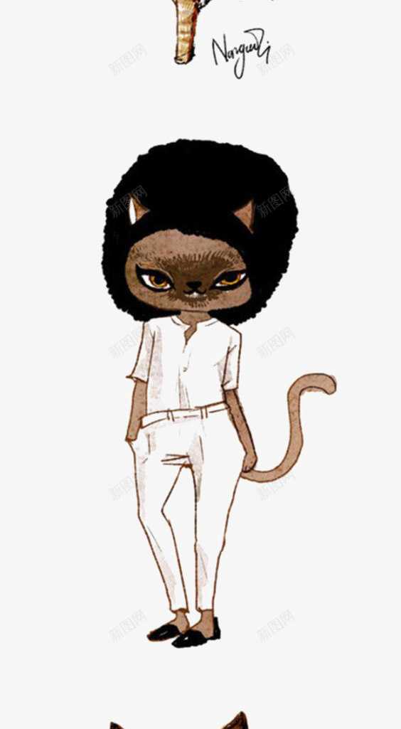 猫咪png免抠素材_新图网 https://ixintu.com 动物 卡通 宠物猫 手绘 礼服 红色裙子