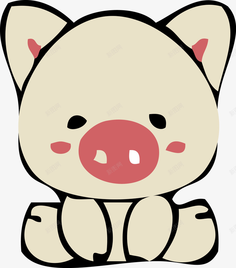 卡通可爱害羞小奶猪png免抠素材_新图网 https://ixintu.com 卡通 卡通可爱 卡通矢量 可爱 可爱卡通 害羞 矢量卡通 矢量可爱