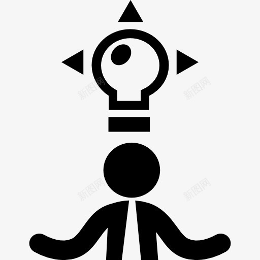 商人的想法图标png_新图网 https://ixintu.com 业务 人 光 商人的想法 思想 灯泡 生意人