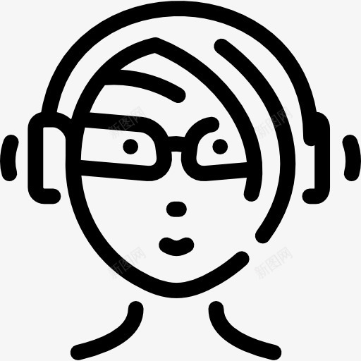 女人用耳机图标png_新图网 https://ixintu.com femenine 人 女人 眼镜 耳机 音乐