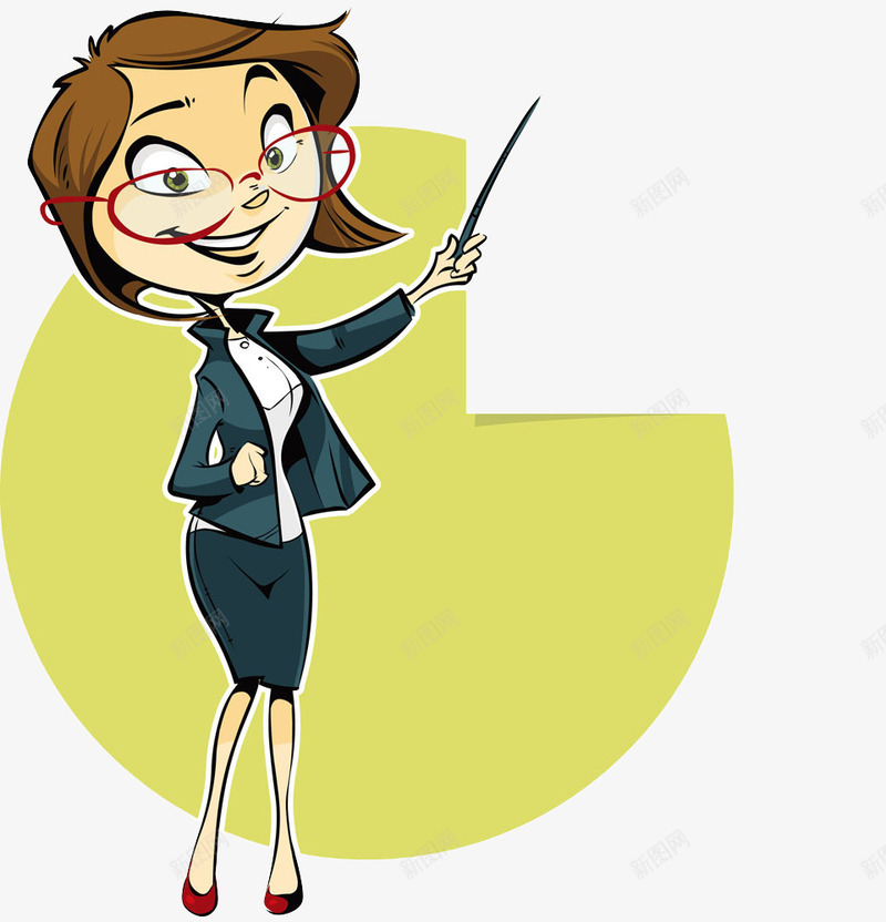 教书的卡通女老师png免抠素材_新图网 https://ixintu.com 卡通 女人 教学 老师