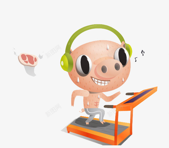 小猪跑步图标png_新图网 https://ixintu.com 夜跑 小猪跑步 小跑 跑 跑步图标 高清免扣素材