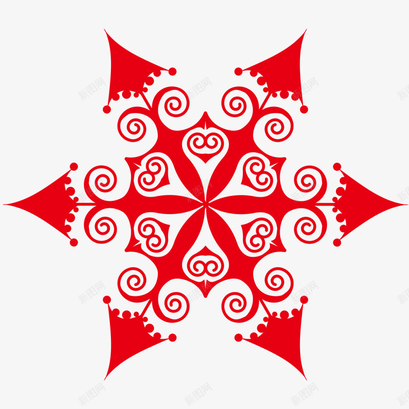 手绘窗贴png免抠素材_新图网 https://ixintu.com 产品室实物 图案 家有喜事 窗贴 红色
