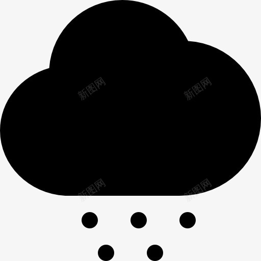 云黑风暴天气的象征冰雹点落图标png_新图网 https://ixintu.com 冰雹 冷点 大杯固体 天气 小 晶体 雨 风暴