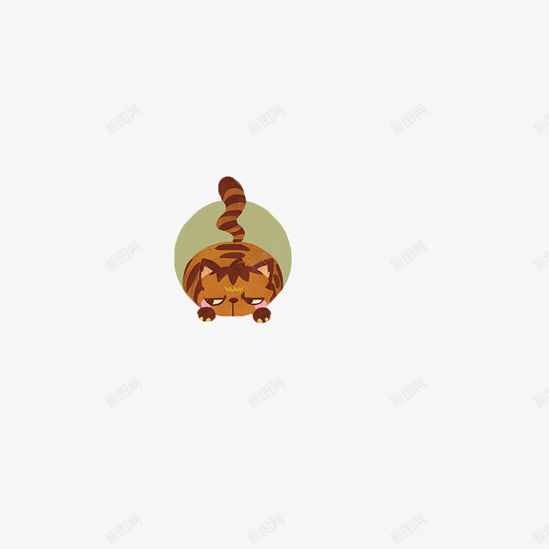 猫咪头像psd免抠素材_新图网 https://ixintu.com 卡通 头像 棕色 猫咪