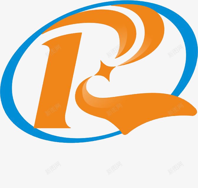 蓝色和橘色的R标志图标png_新图网 https://ixintu.com R标志 logo 橘色 蓝色