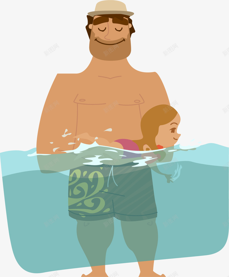 教练教游泳插画风矢量图ai免抠素材_新图网 https://ixintu.com 卡通手绘 插画风 教学PNG 教练 游泳 运动 矢量图