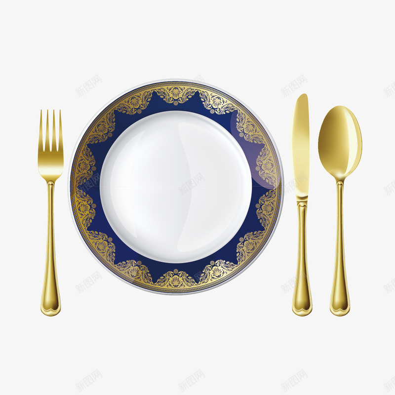 餐具矢量图ai免抠素材_新图网 https://ixintu.com 刀 勺子 盘子 餐具 矢量图