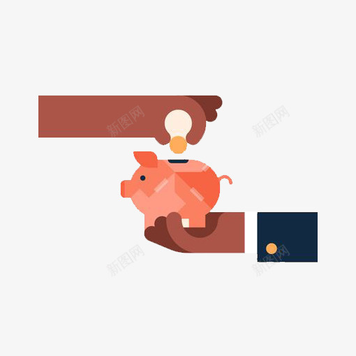 卡通储钱罐png免抠素材_新图网 https://ixintu.com 存钱罐 小猪储钱罐 小猪存钱罐 投币 攒钱 硬币 金色硬币