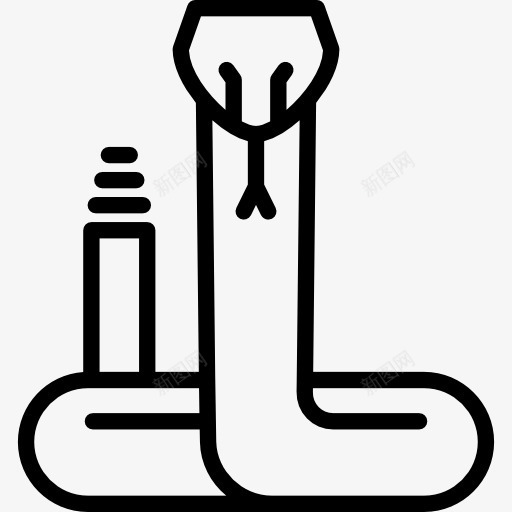 响尾蛇图标png_新图网 https://ixintu.com 动物 危险 毒药 眼镜蛇毒液 蛇