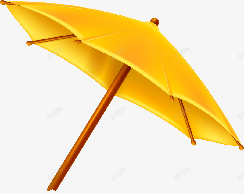 手绘小雨伞矢量图ai免抠素材_新图网 https://ixintu.com 小雨伞 手绘 橙色 矢量图