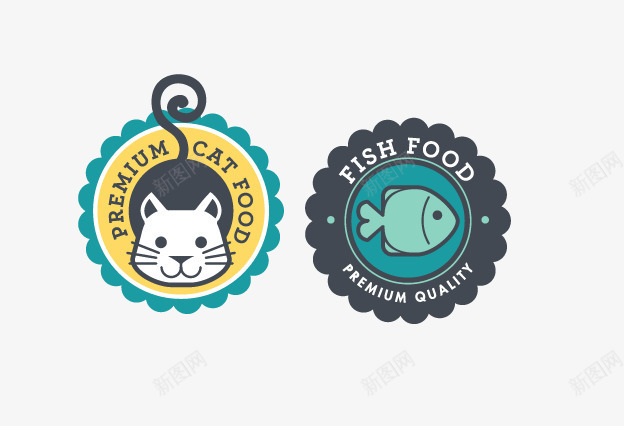猫咪边框矢量图eps免抠素材_新图网 https://ixintu.com 动物标签 矢量动物标签 边框 矢量图