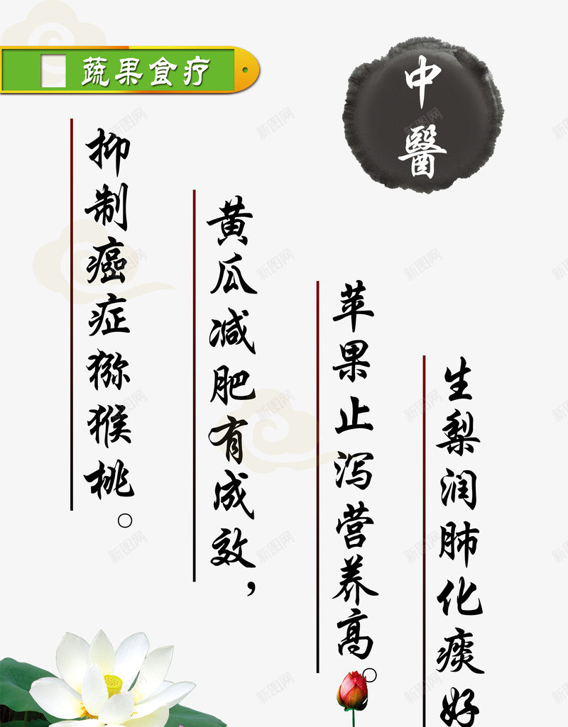 蔬果食疗海报png免抠素材_新图网 https://ixintu.com 中医 文字介绍 蔬果食疗 食疗养生