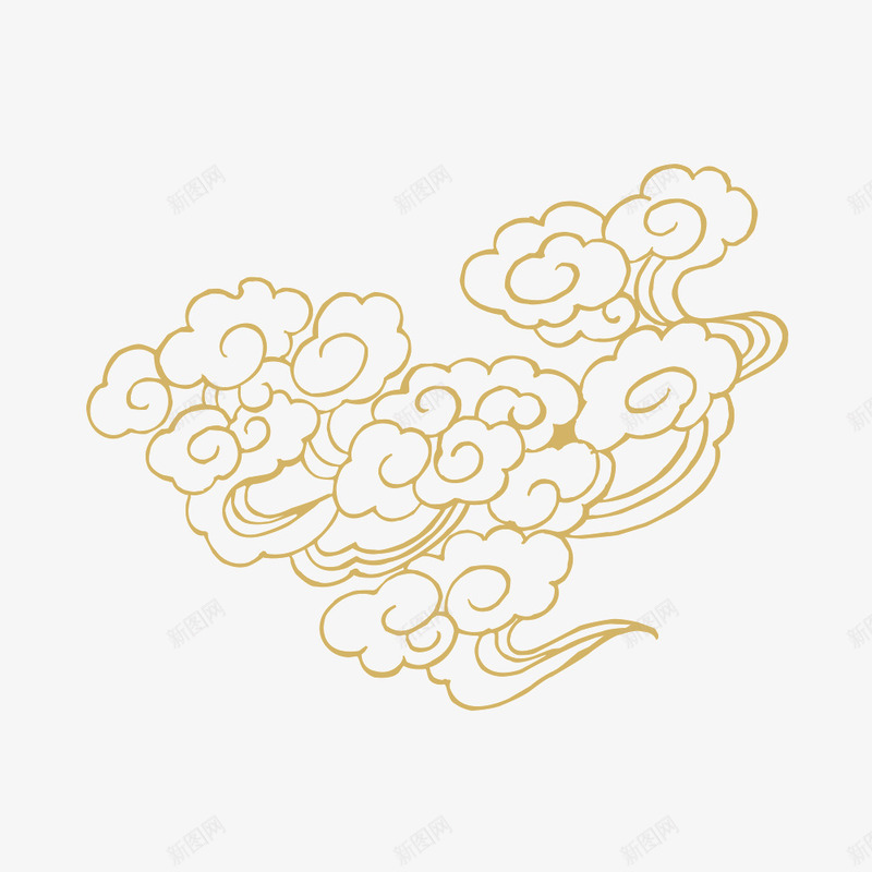 卡通海报浪花金色效果png免抠素材_新图网 https://ixintu.com 卡通 效果 浪花 海报 金色