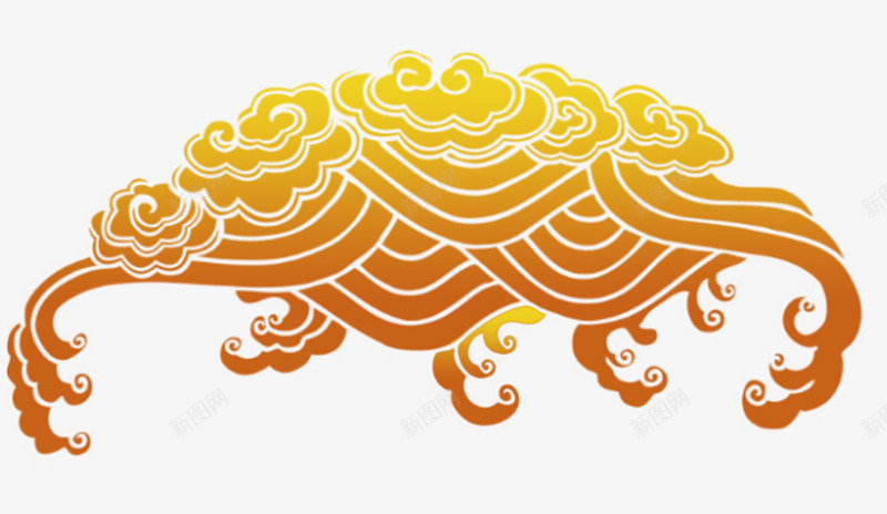 金黄色渐变装饰图案psd免抠素材_新图网 https://ixintu.com 图案 底部装饰 渐变 背景装饰 装饰 装饰物 金黄色