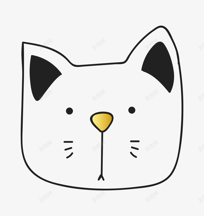 卡通手绘猫咪头像png免抠素材_新图网 https://ixintu.com 创意 动漫动画 卡通猫咪 手绘 猫咪头像 艺术