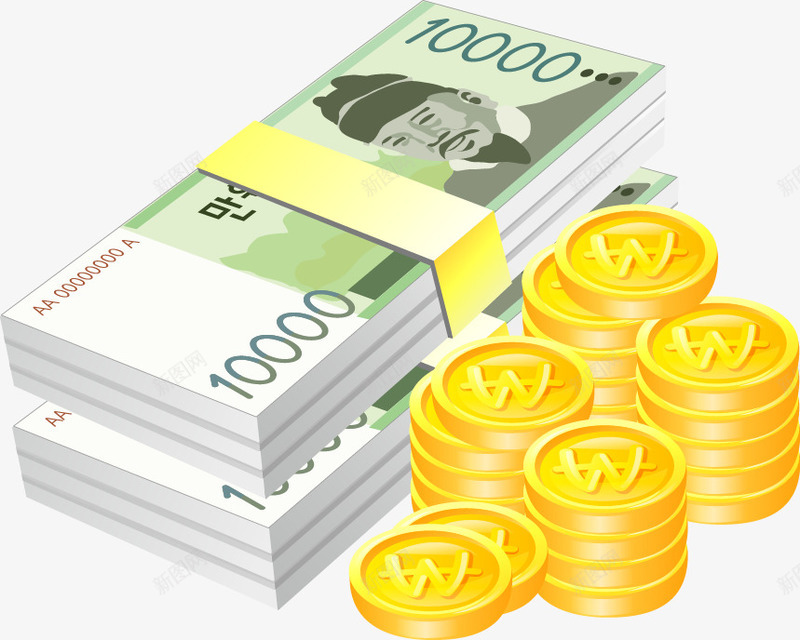 金币纸币png免抠素材_新图网 https://ixintu.com 纸币 货币 金币