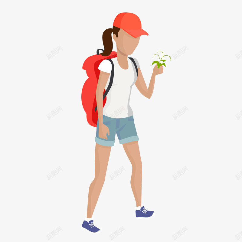 卡通外出游玩女子png免抠素材_新图网 https://ixintu.com 卡通人物 卡通女子 外出游玩 背景装饰