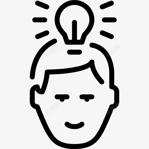 思想图标png_新图网 https://ixintu.com 发明 技术 灯泡 照明 用户的想法 电