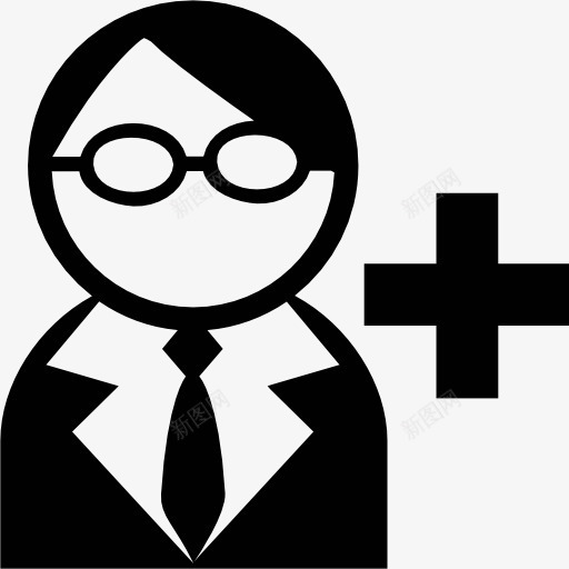 用户戴眼镜的领带及加签图标png_新图网 https://ixintu.com 人简介 加号 头像 用户头像 用户配置文件