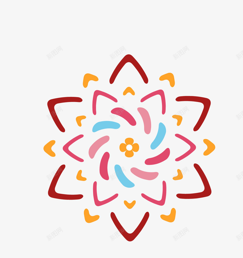 花朵图腾徽章矢量图eps免抠素材_新图网 https://ixintu.com ai 图腾设计 徽章 扁平徽章 扁平徽章设计素材 白色 矢量图