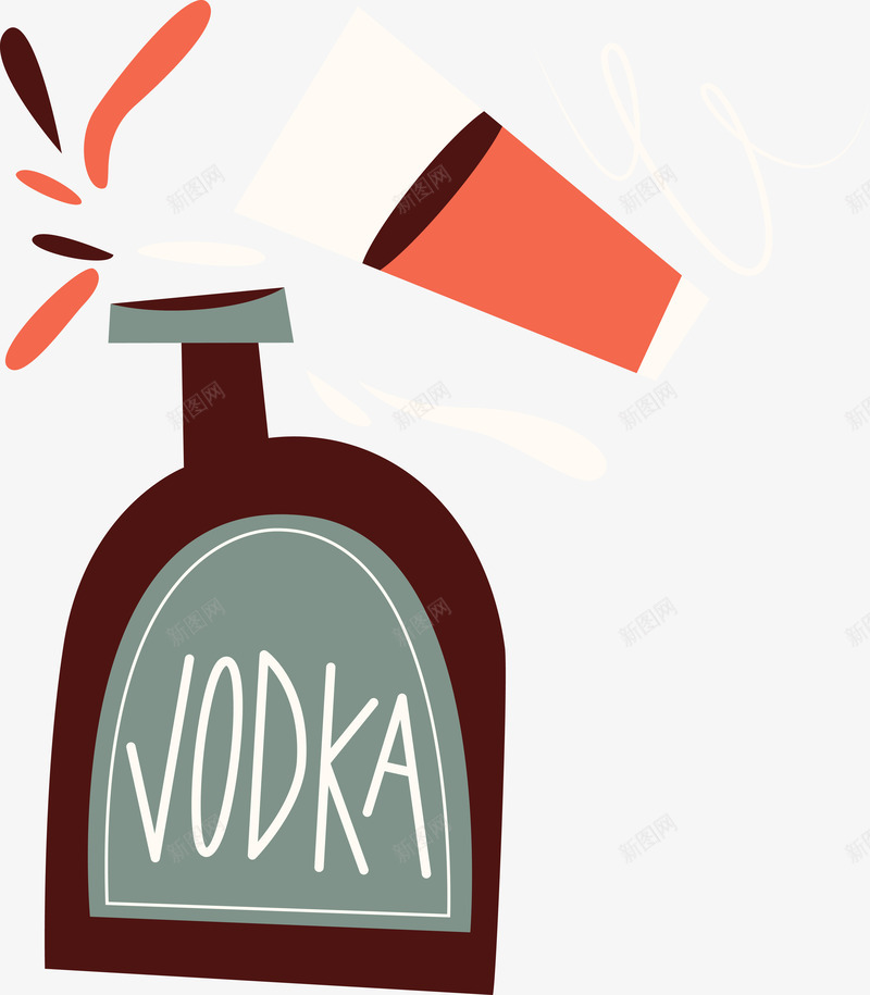 卡通酒瓶装饰图案png免抠素材_新图网 https://ixintu.com 免抠PNG 卡通 装饰图案 酒 酒瓶
