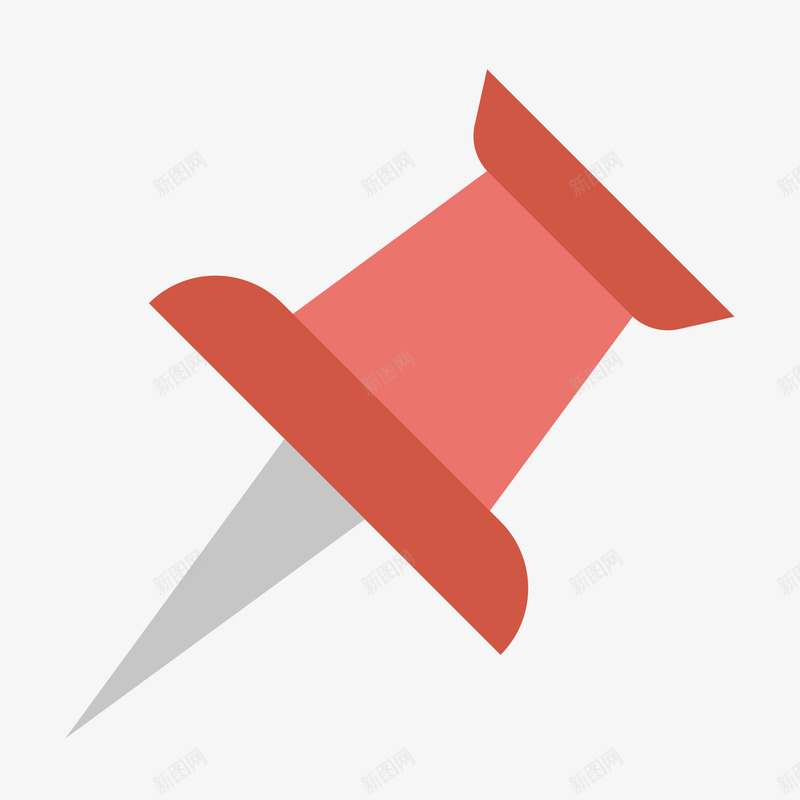 红色卡通图钉矢量图eps免抠素材_新图网 https://ixintu.com 办公 卡通 商务 图案 图钉 小清新 简约 红色 装饰 矢量图