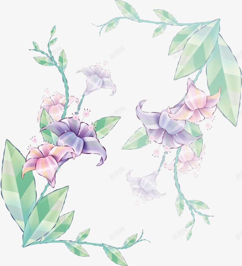 花花png免抠素材_新图网 https://ixintu.com 喇叭花 水印 花花 装饰