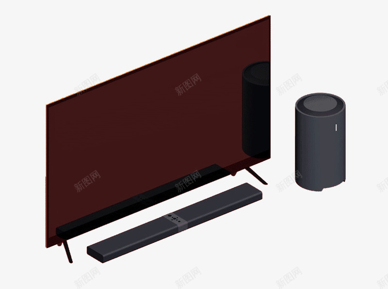 液晶电视png免抠素材_新图网 https://ixintu.com 机顶盒 电视 科技 超薄